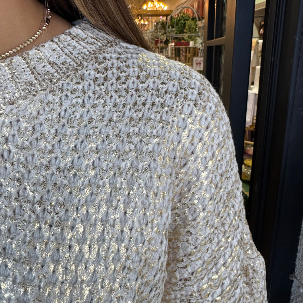 Catalina Gold Foil Knit Sweater