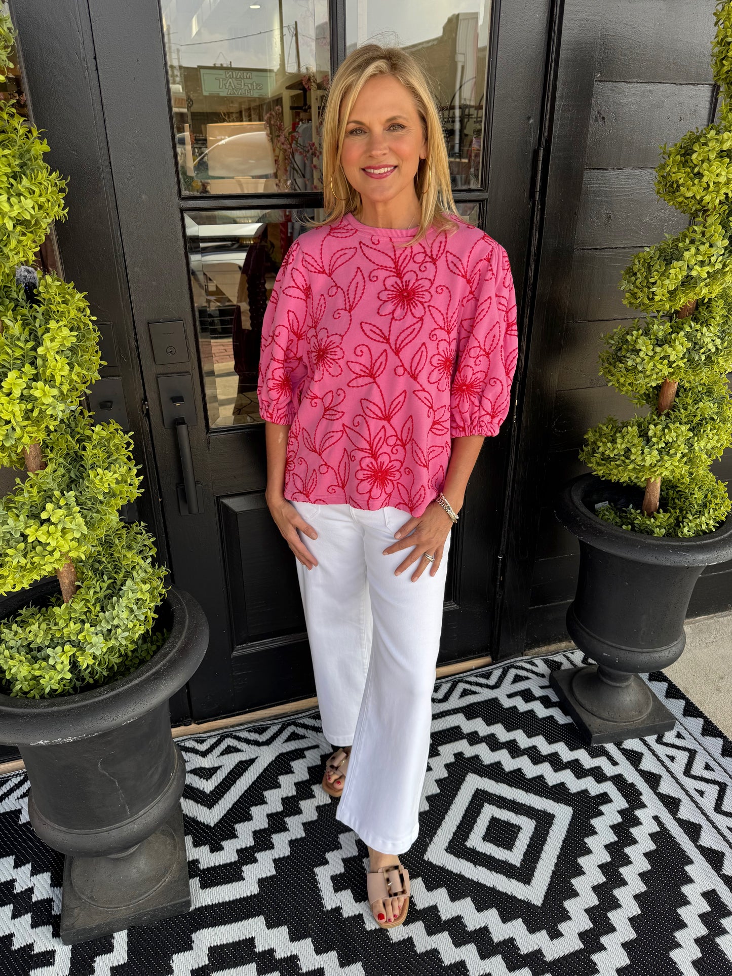 Ivy Jane Floral Vines Knit Top