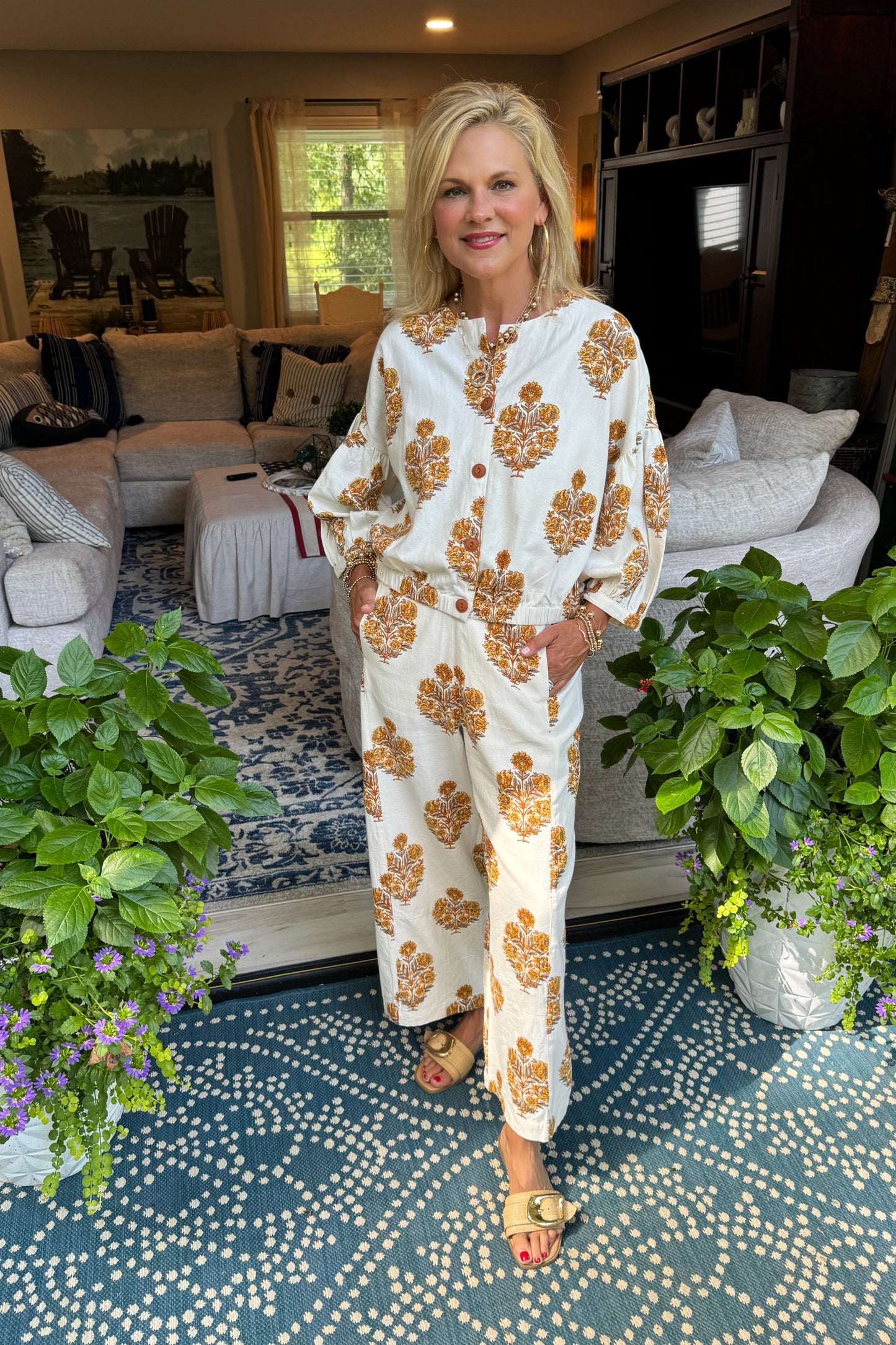 Ivy Jane Priscilla Block Print Pant