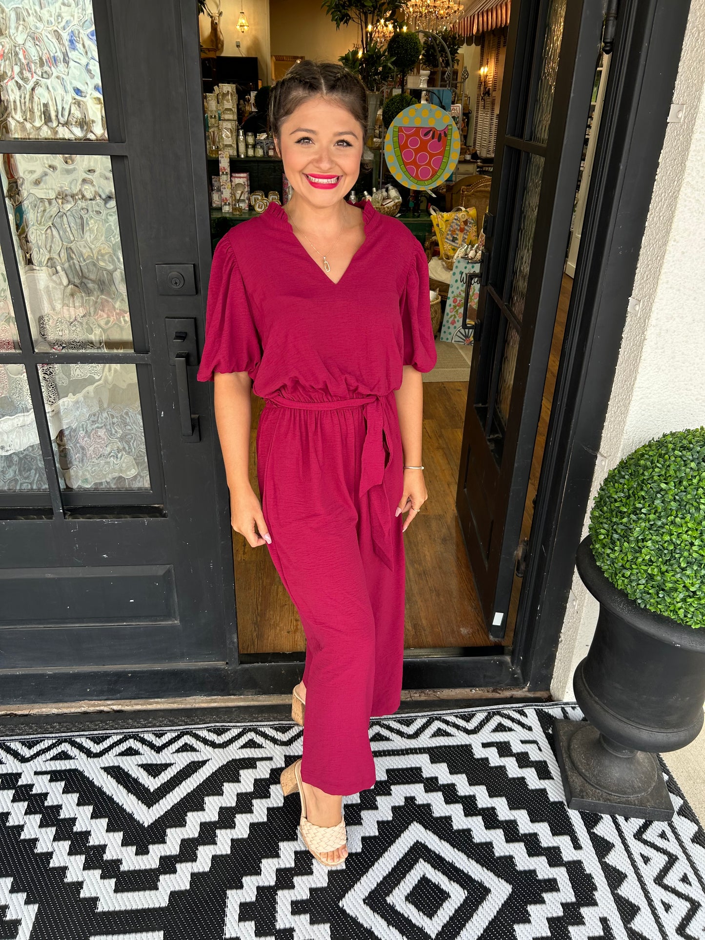 Annalise Jumpsuit Berry