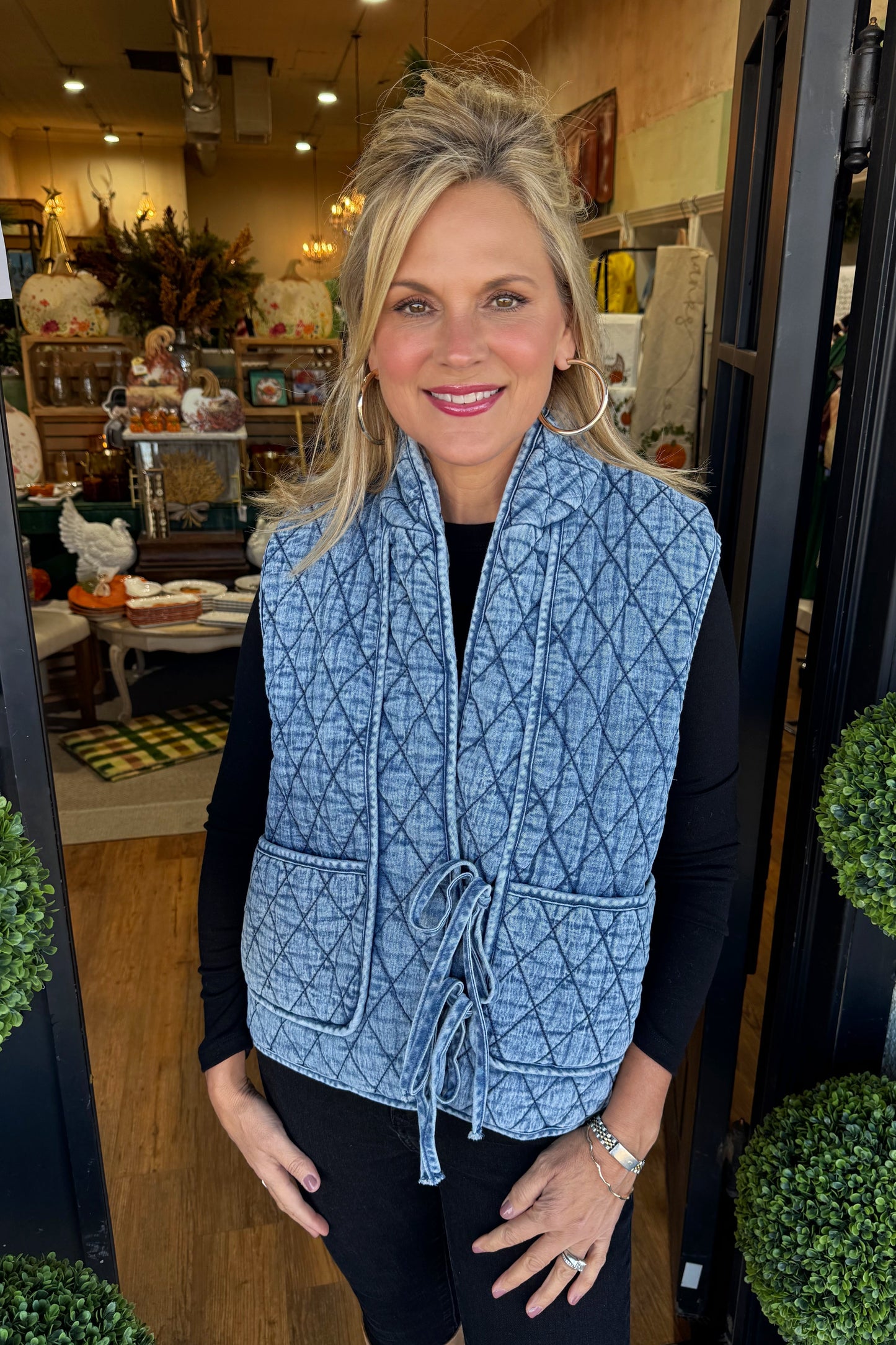 Farrah Vest - Dark Denim