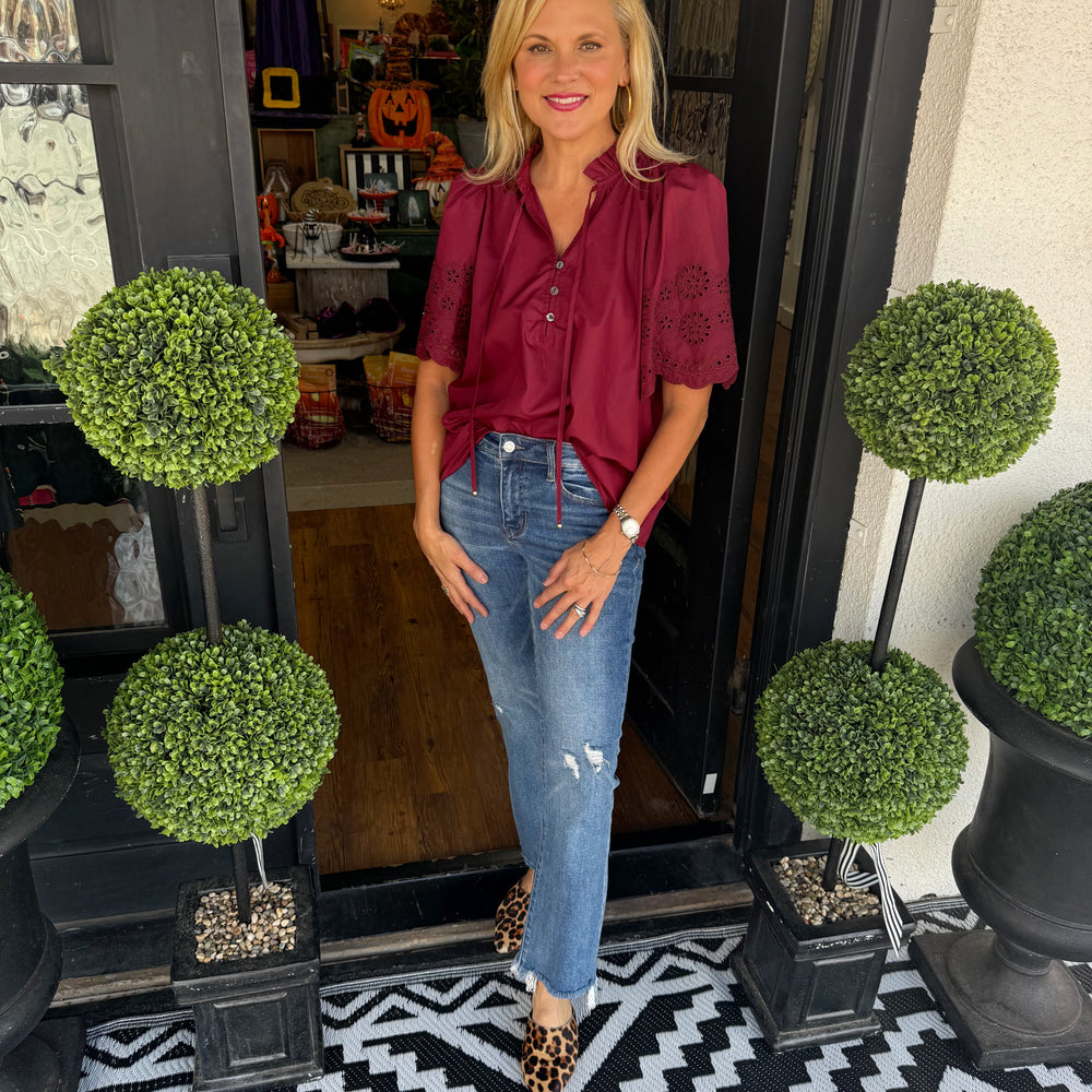 Mina Top - Burgundy