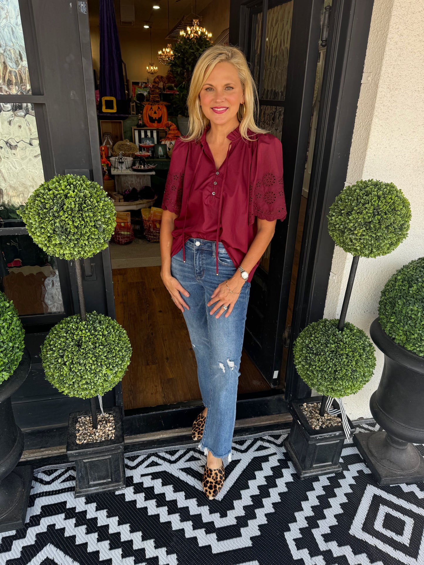 Mina Top - Burgundy