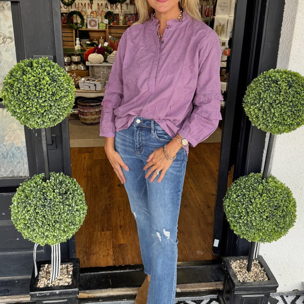 Ivy Jane Eyelet Popover Top