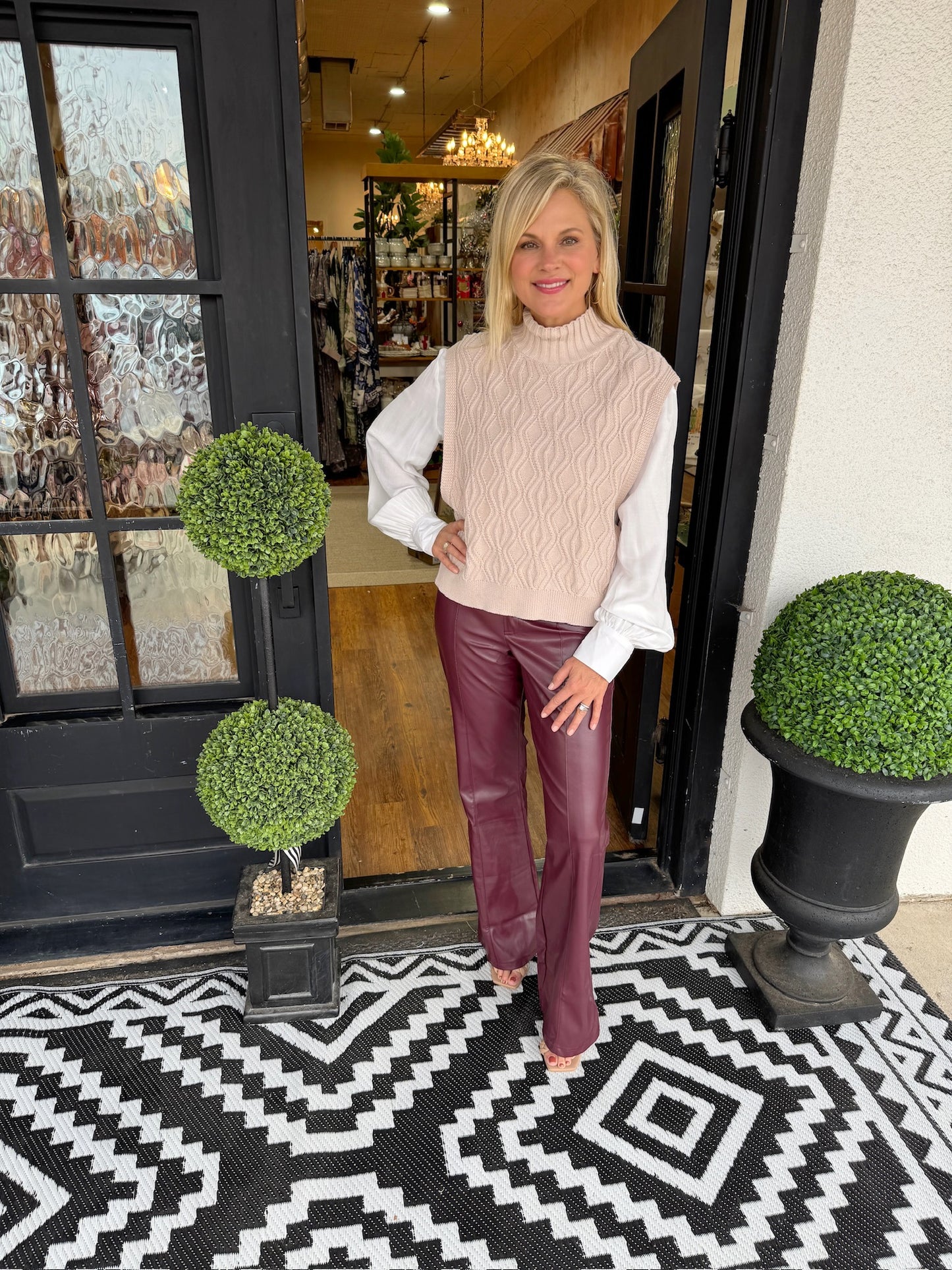 Andrea Faux Leather Pants