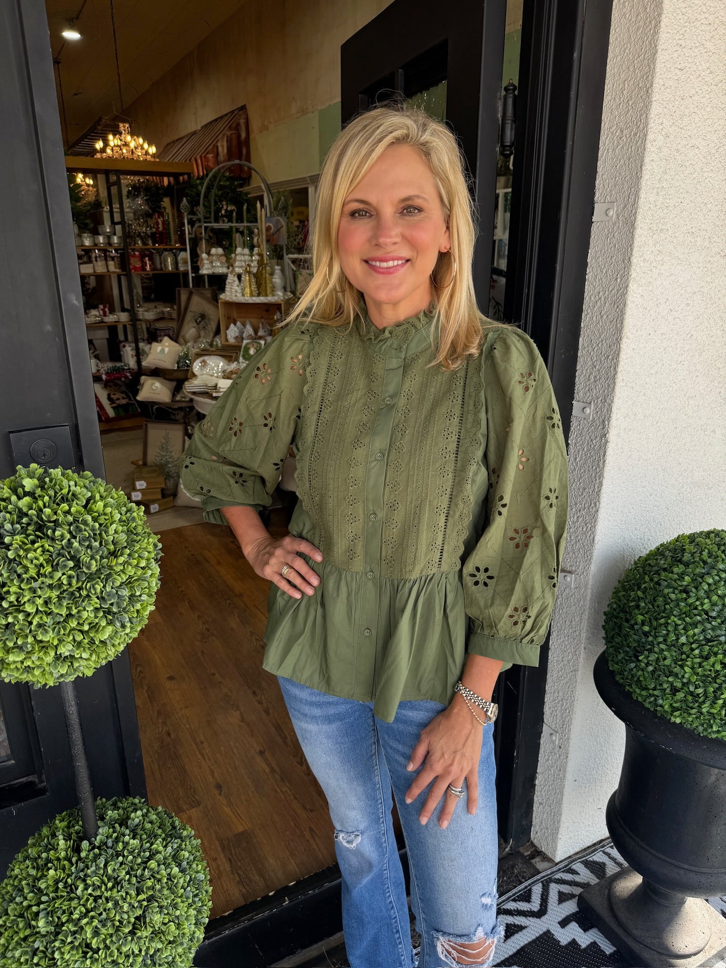 Gianna Top- Olive