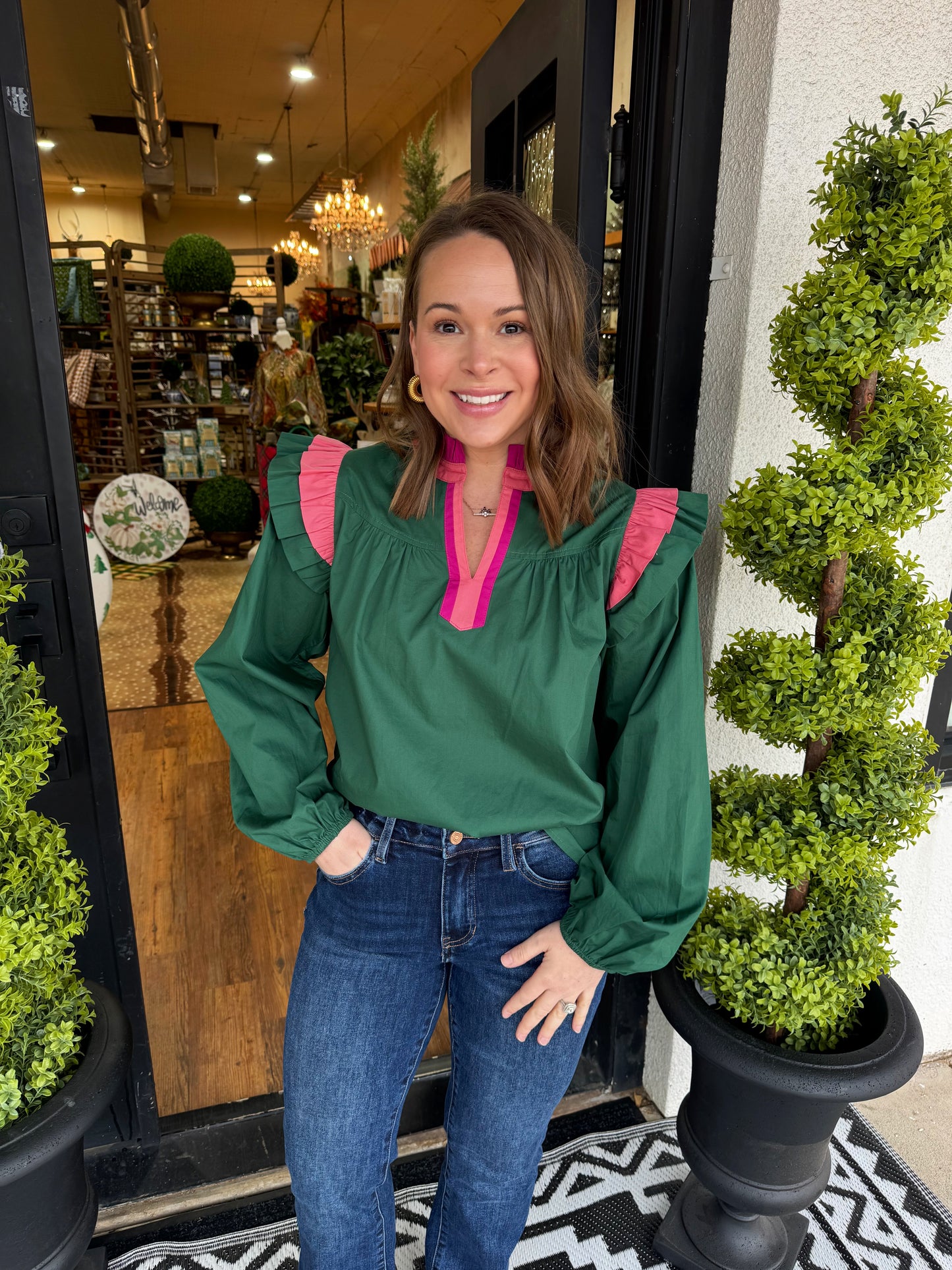 Brynn Top - Hunter Green