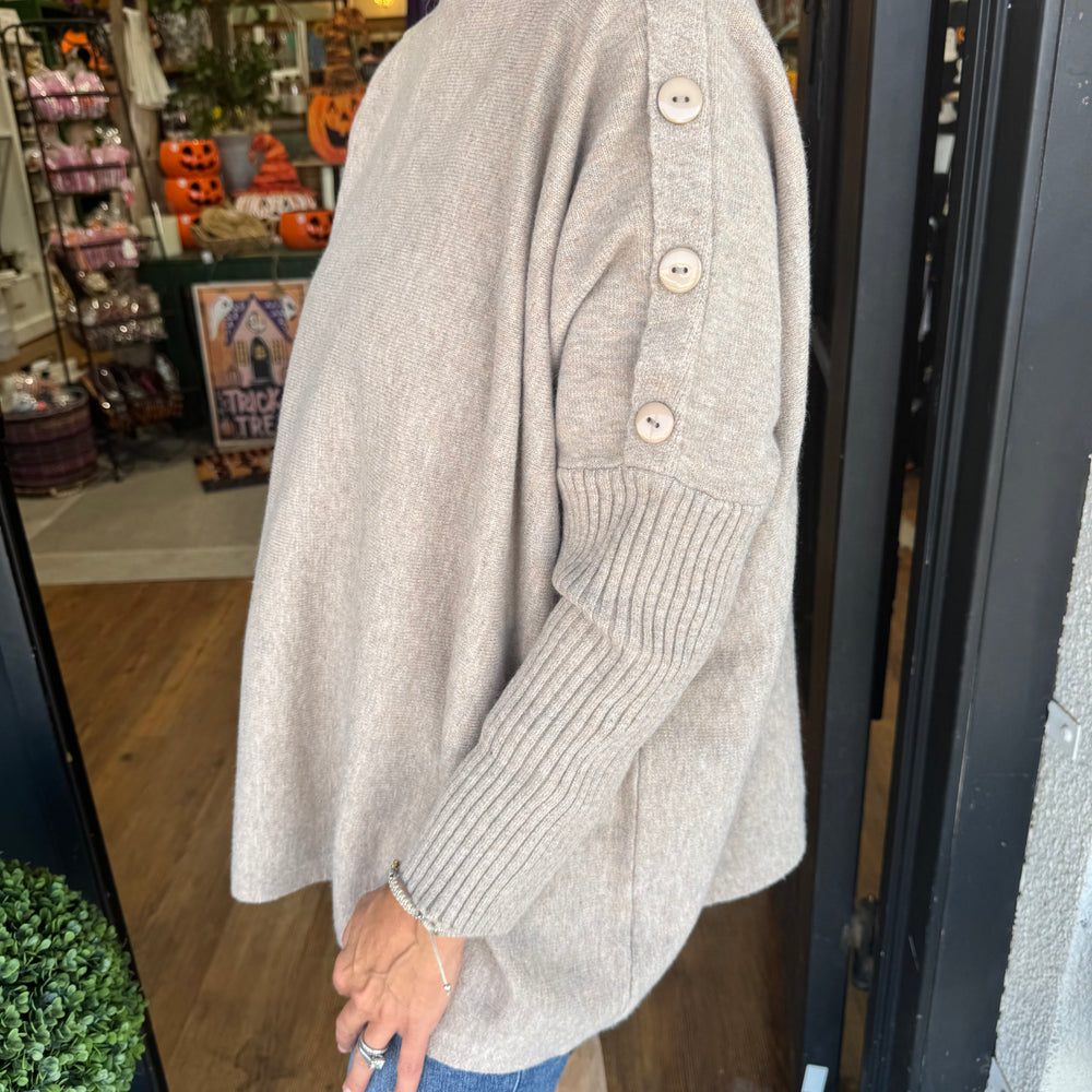Sheffield Button Sweater - Tan
