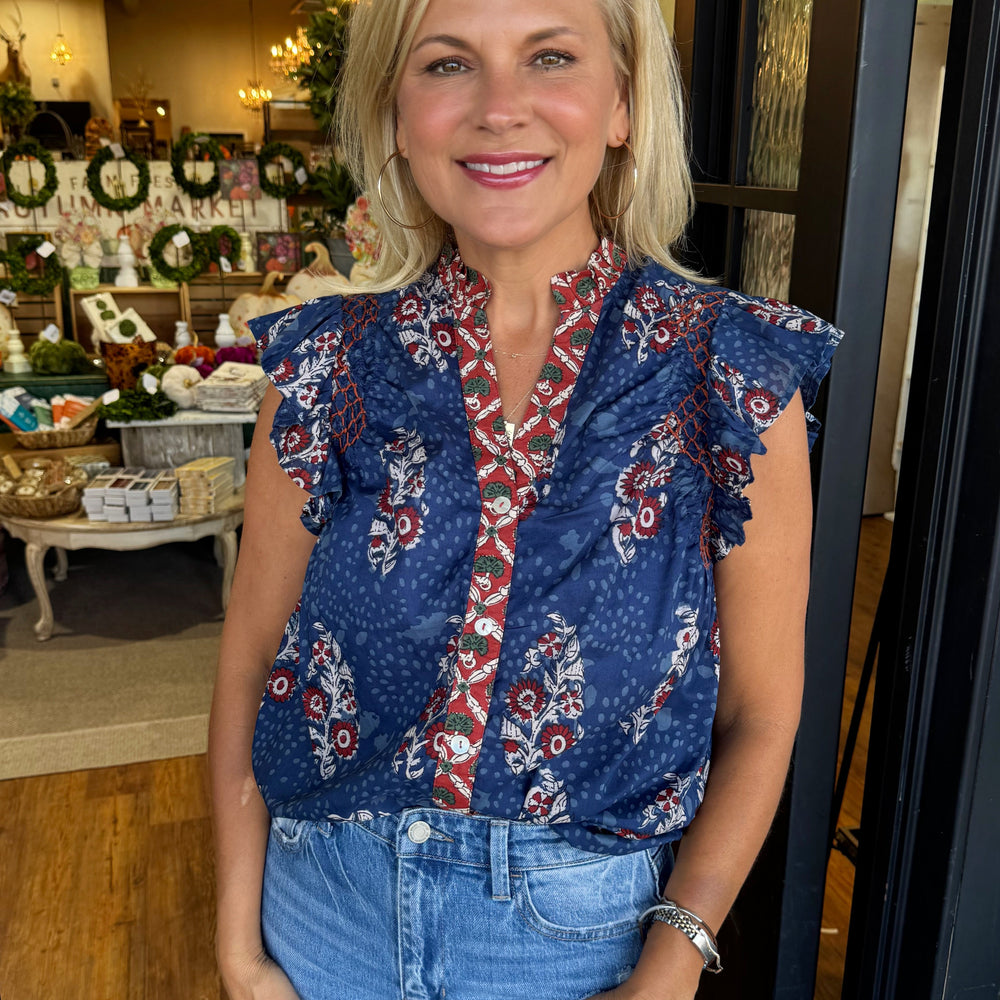 Carmen Top - Navy