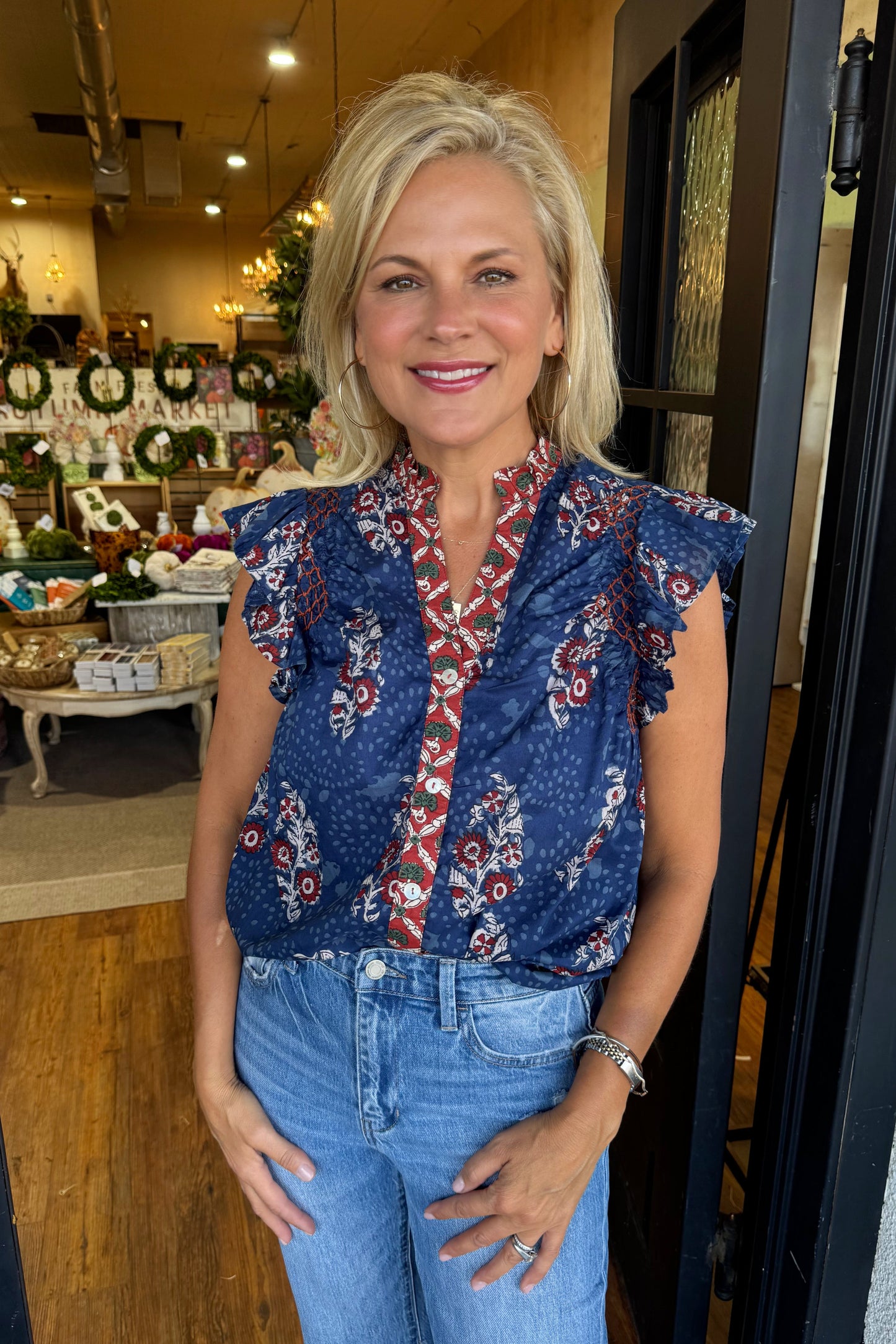 Carmen Top - Navy