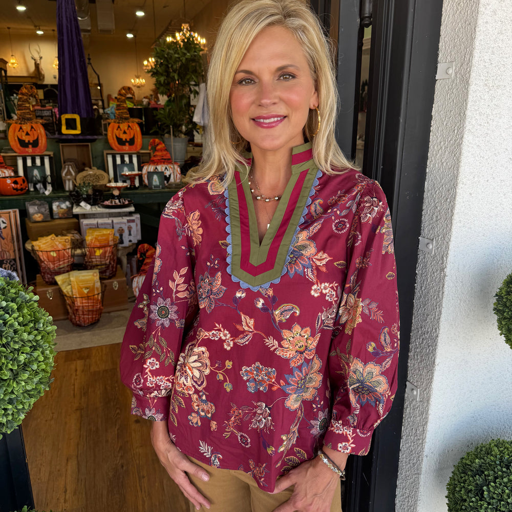 
                  
                    Lily Top - Burgundy
                  
                