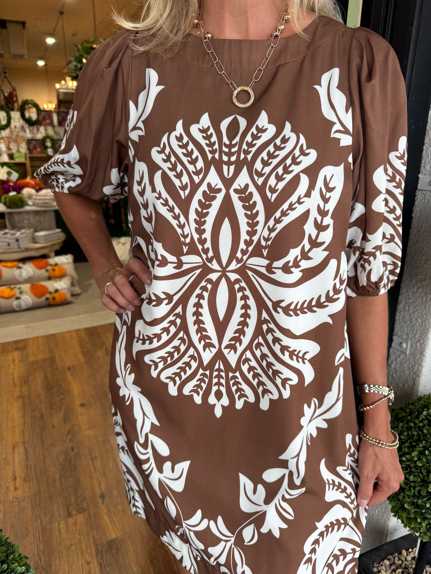 Jacqueline Dress - Brown