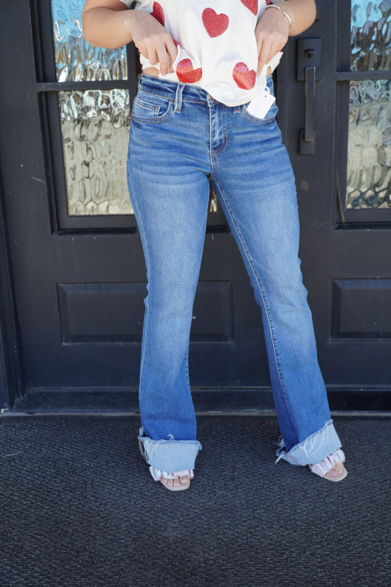 Kacie Mid-Rise Flare Jeans