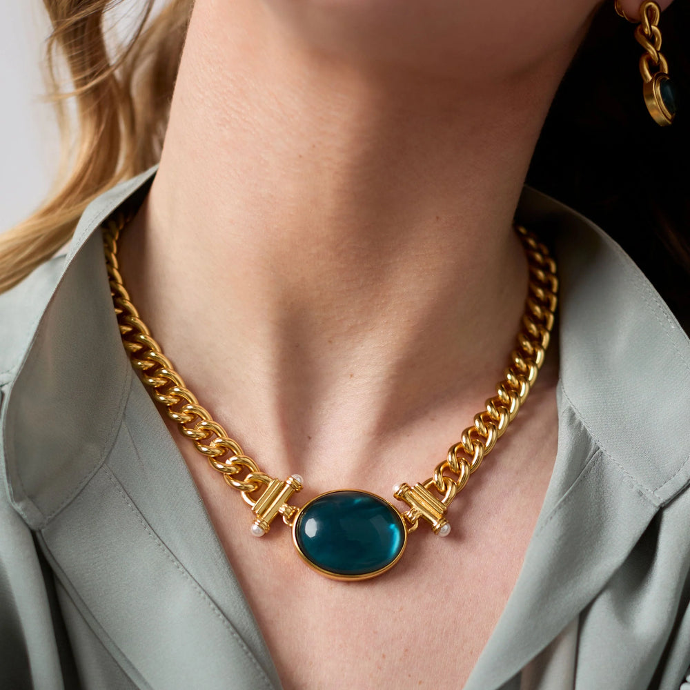 Dolce Statement Necklace - Obsidian Black