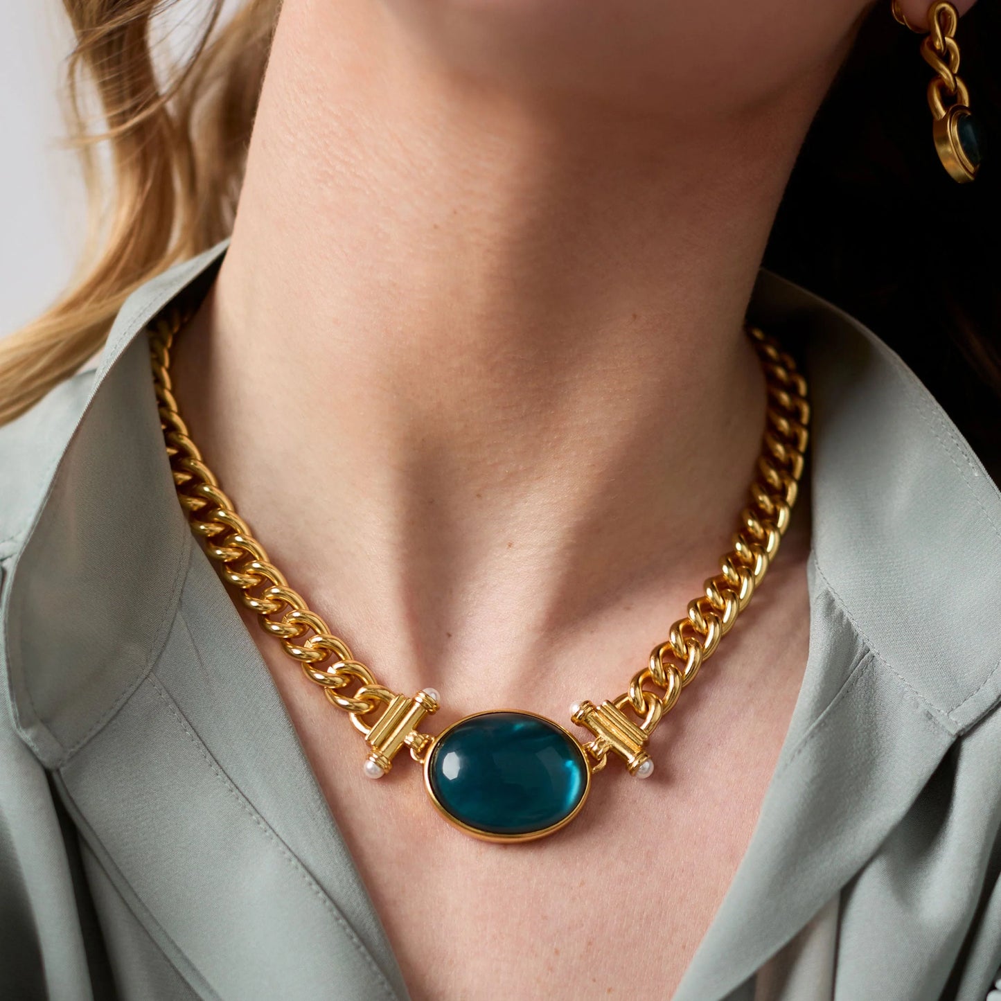 Dolce Statement Necklace - Obsidian Black