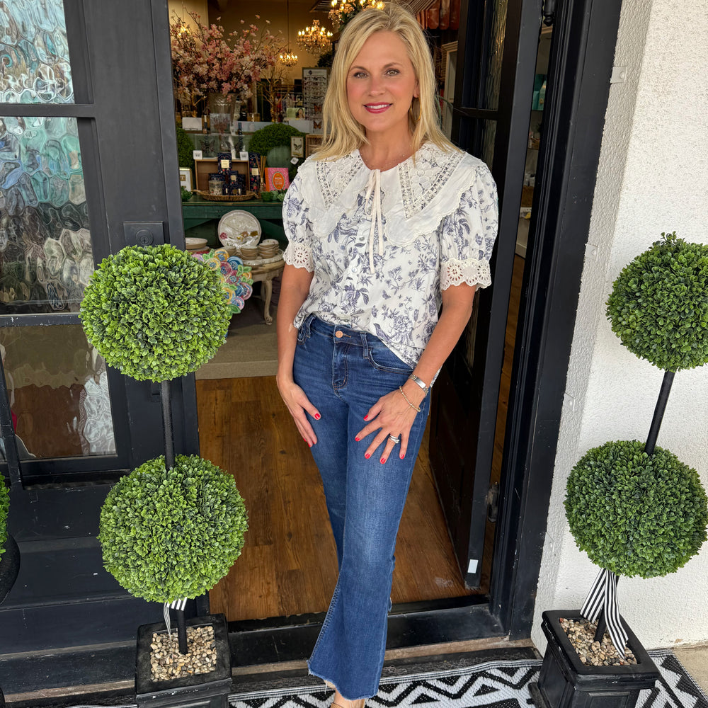 
                  
                    Ivy Floral Top- Blue Grey
                  
                