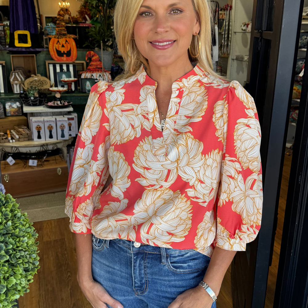 Tamryn Fall Floral Fire Top