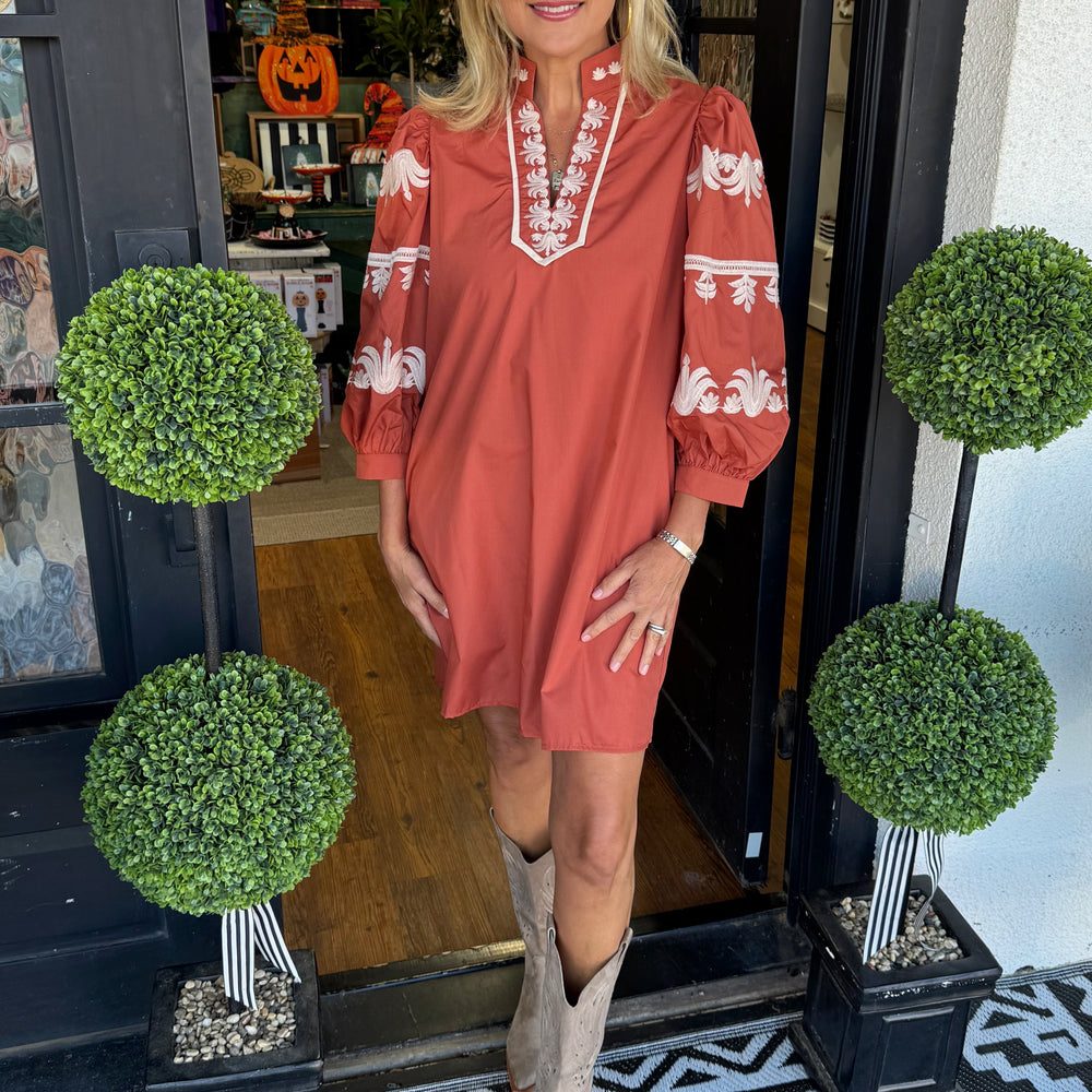 Savannah Dress-Chestnut