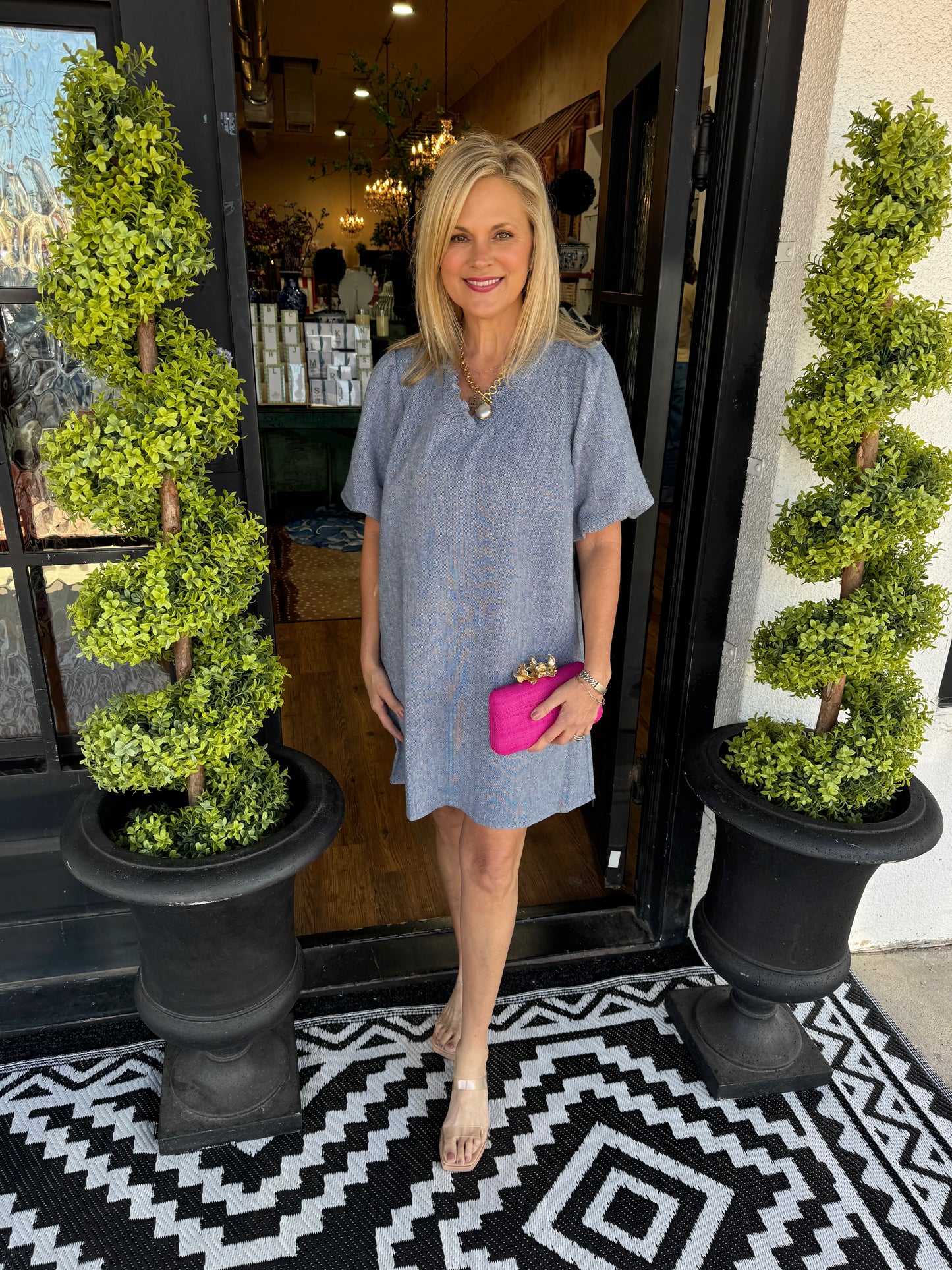 Tracy Dress - Denim Blue