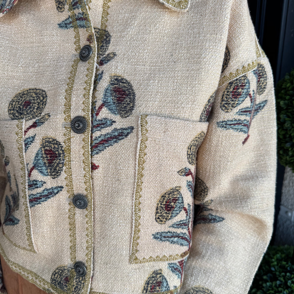 
                  
                    Ivy Jane Lurex Block Print Jacket
                  
                