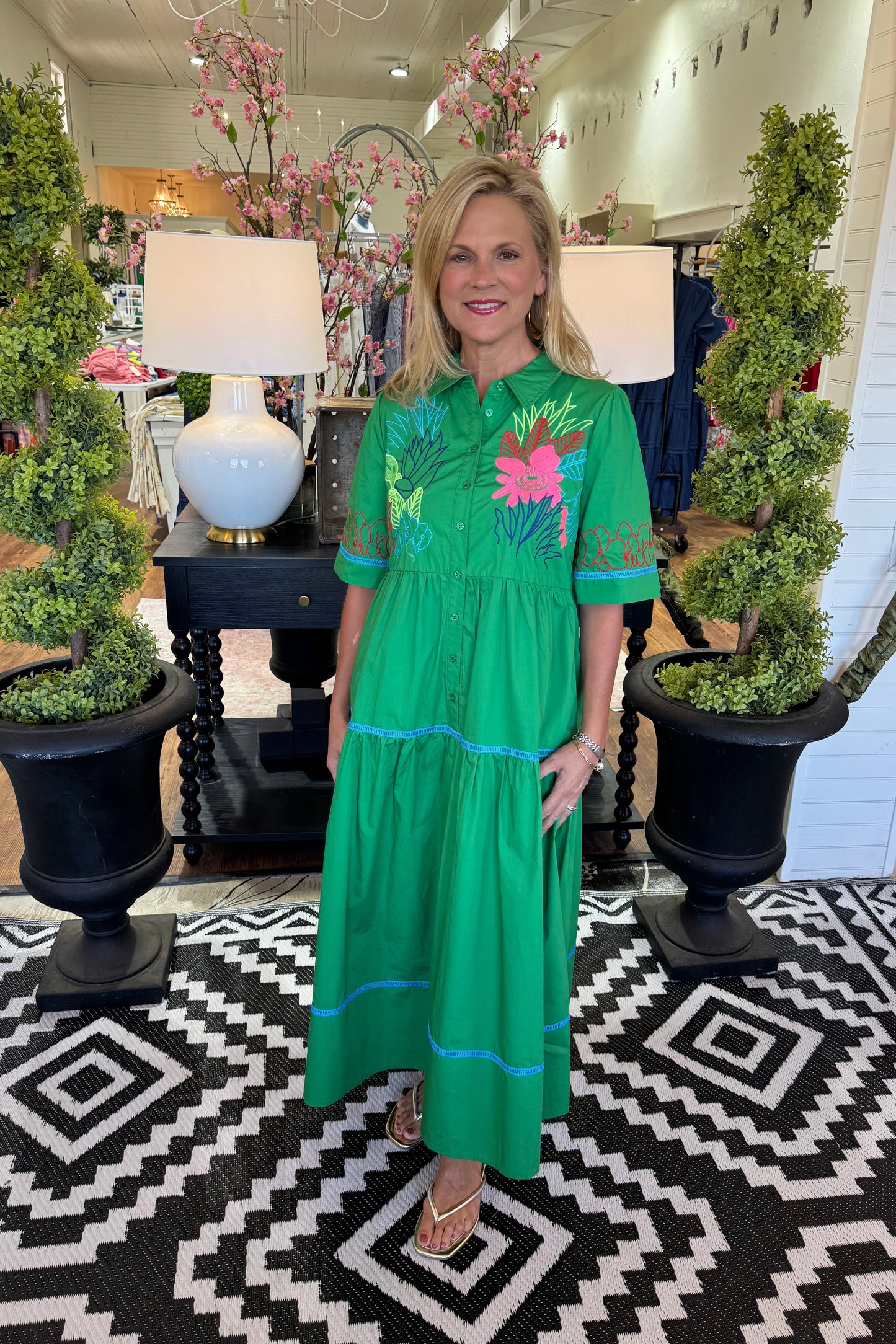 Sofia Dress - Kelly Green