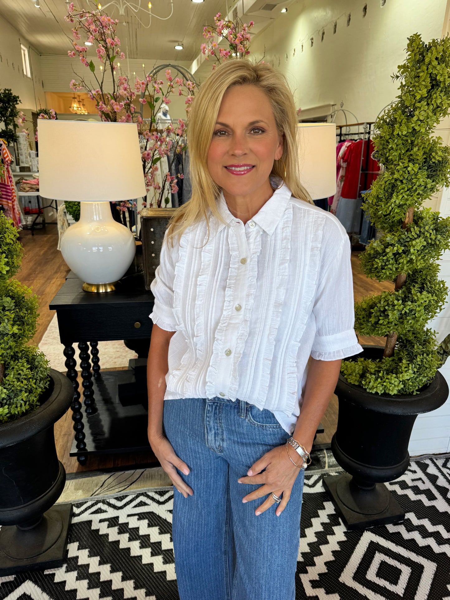 Ivy Jane Tuxedo Gauze Shirt