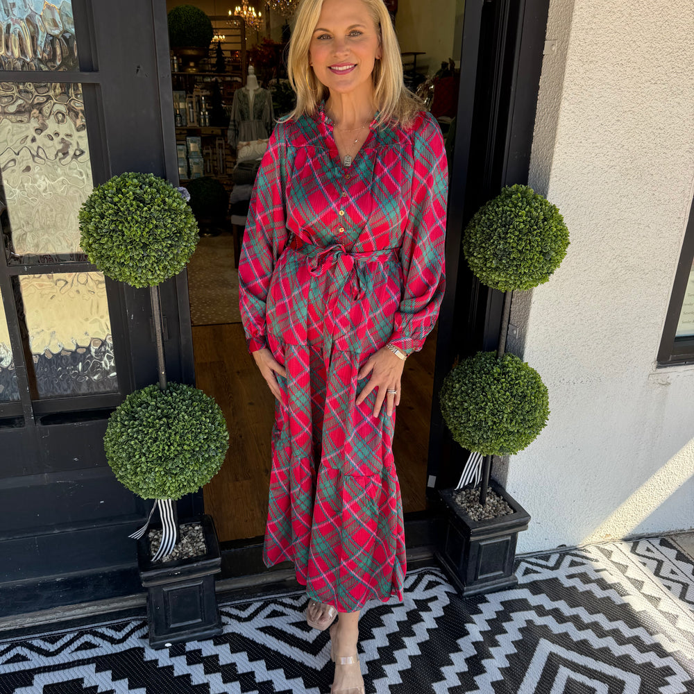 Gracelyn Plaid About You Dress - Pink