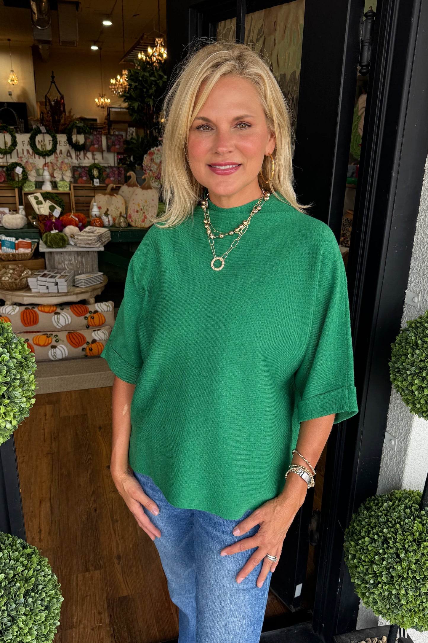 Miranda Top - Hunter Green
