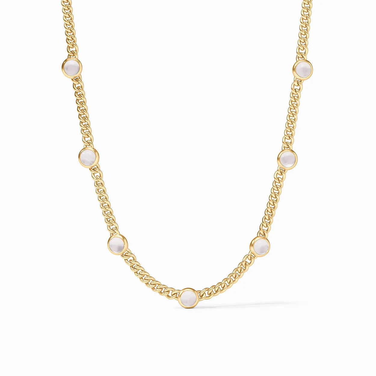 Dolce Delicate Station Necklace - Gold - Iridescent