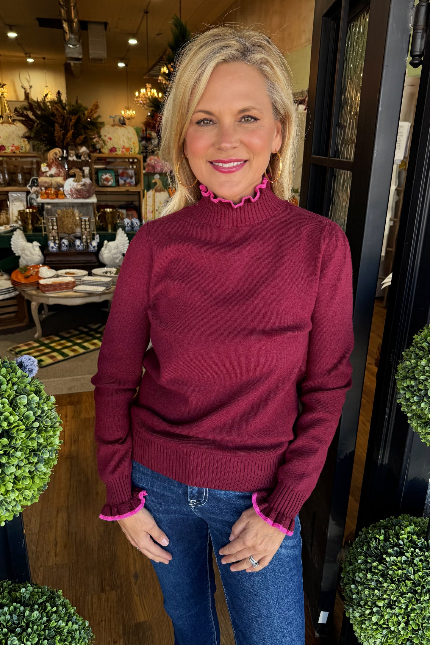 Campbell Sweater - Burgundy