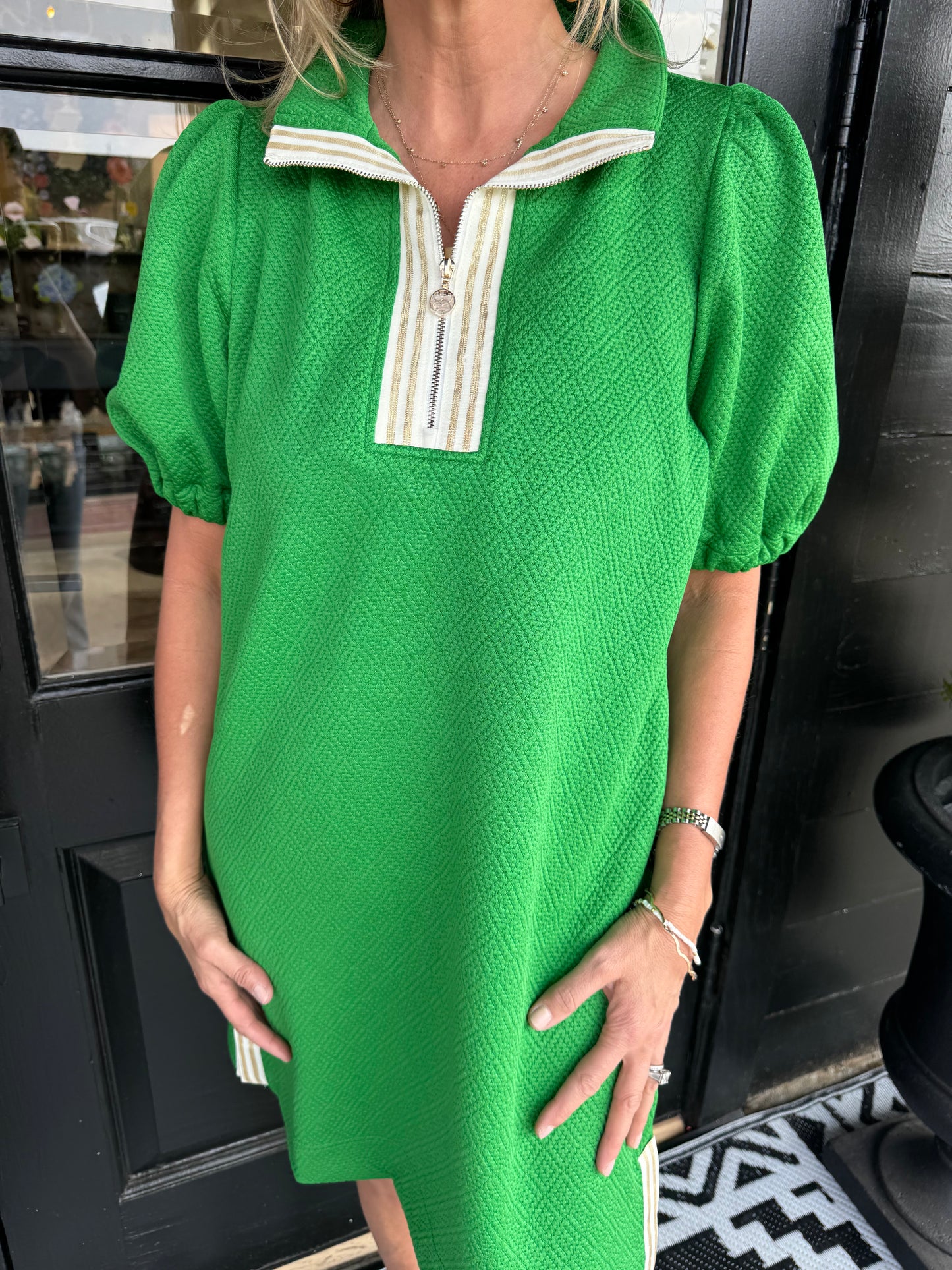 Mary Square Andie Dress Green
