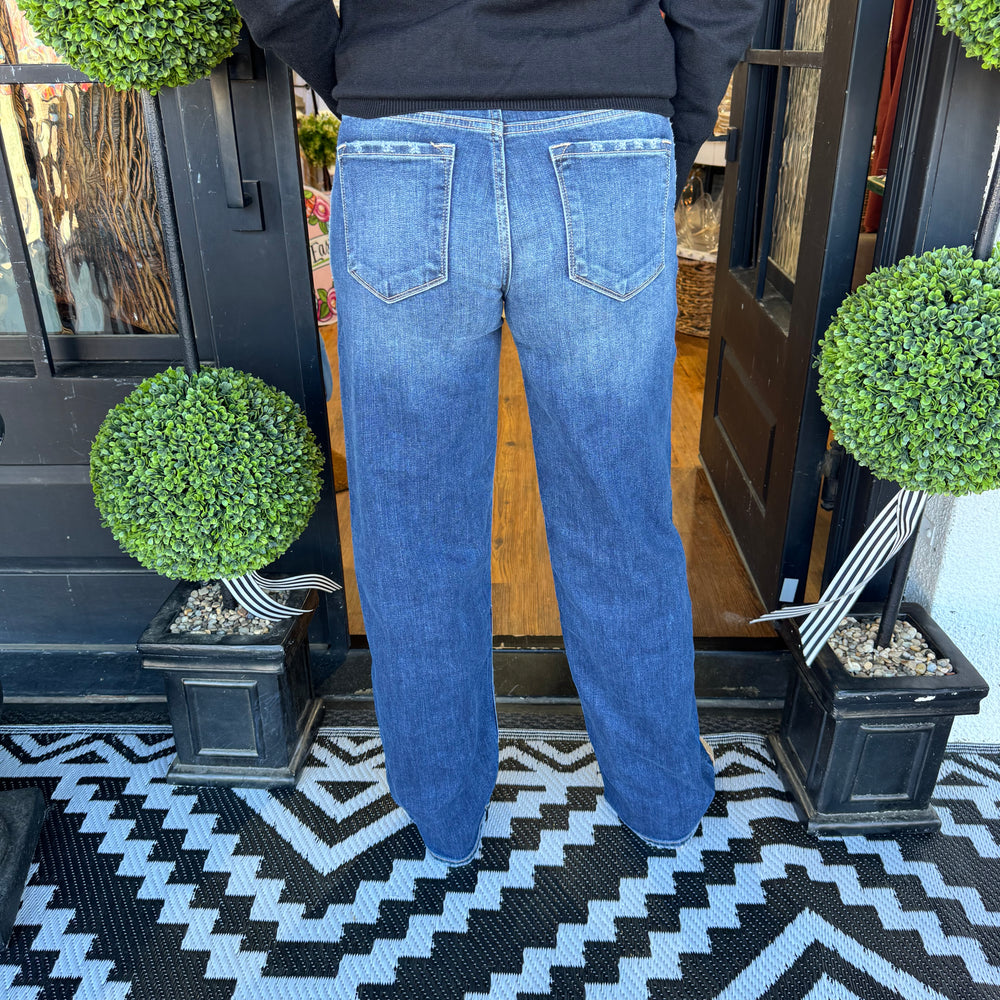 Mid Rise Wide Leg Jeans