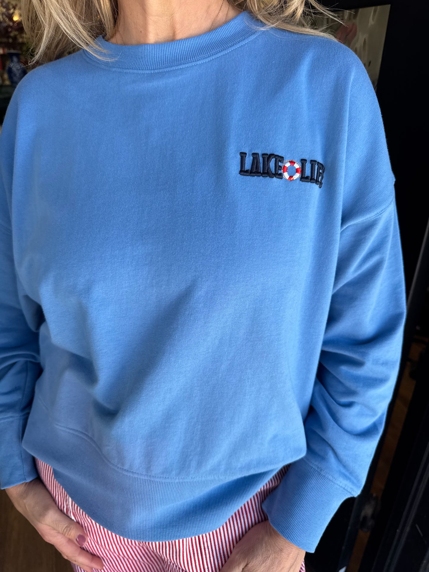 Boat Docks and Flip Flops Sweatshirt - Blue