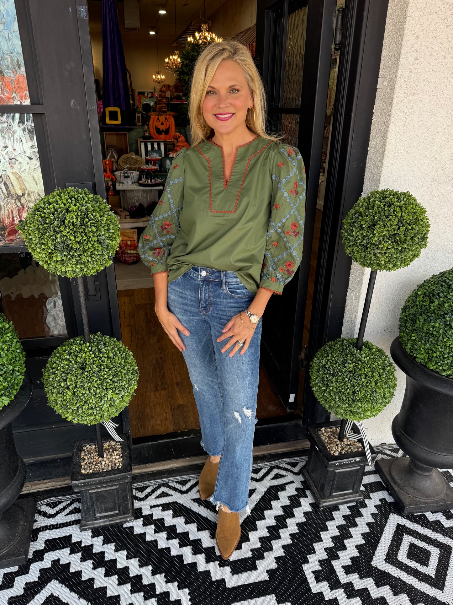Mirbella Top - Olive