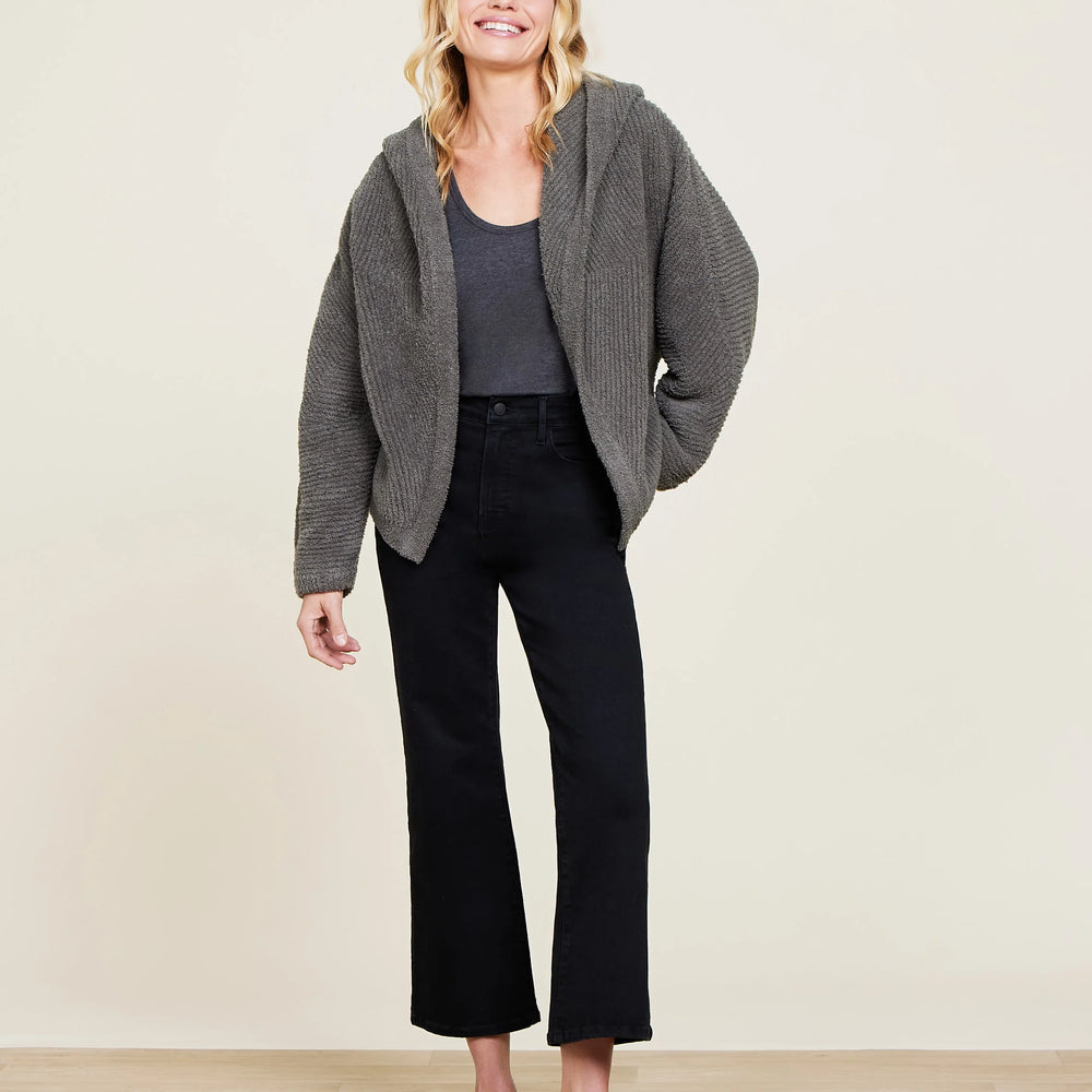Barefoot Dreams CozyChic Chevron Rib Cardigan- Olive Branch