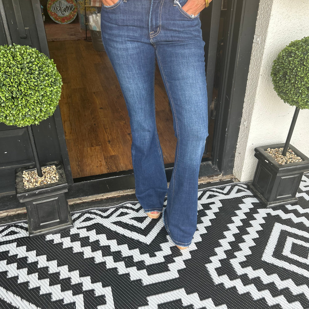 
                  
                    Triumphant Mid-Rise Super Flare Vervet Jeans
                  
                