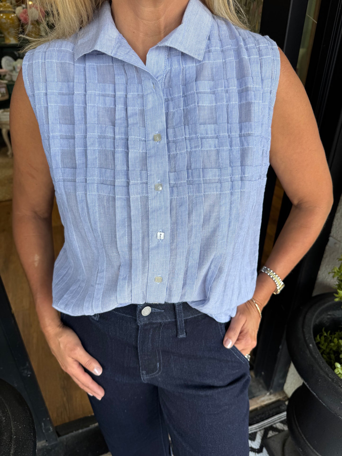 Ivy Jane Tucked Pattern Shirt