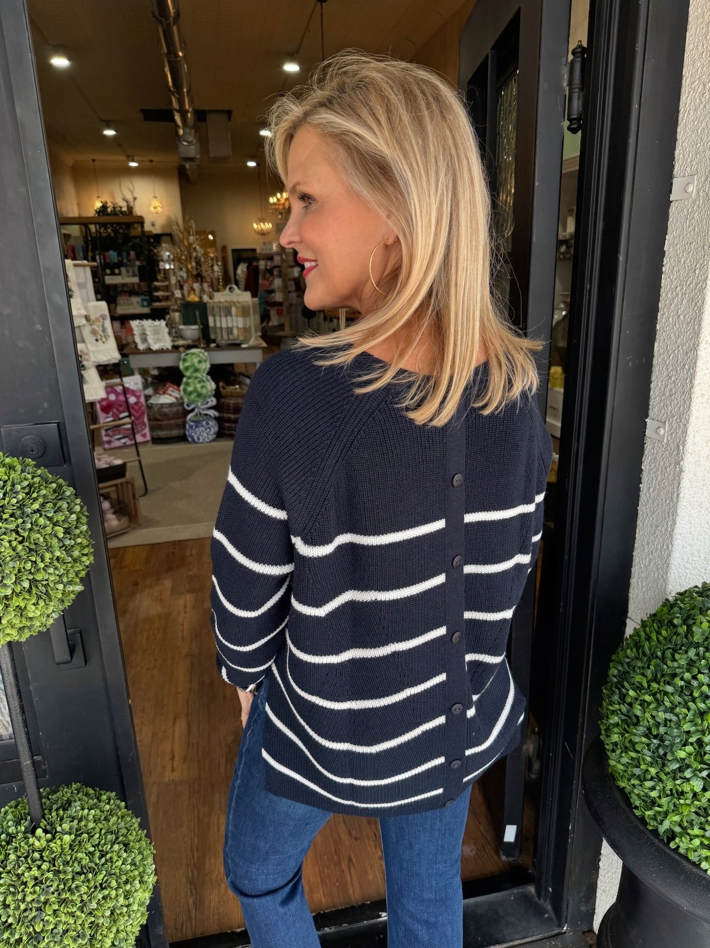 Mersea Camden Sweater-Navy