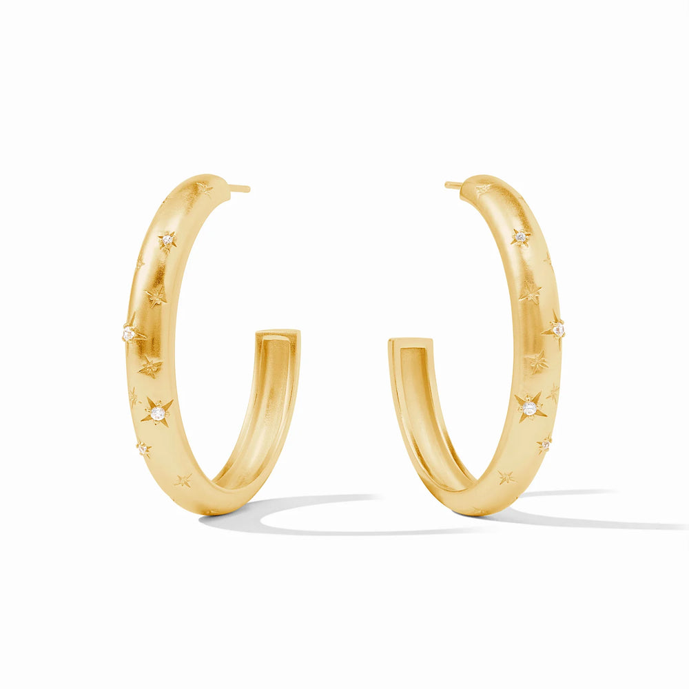 
                  
                    Luna Stone Hoop- Gold Cubic Zirconia
                  
                