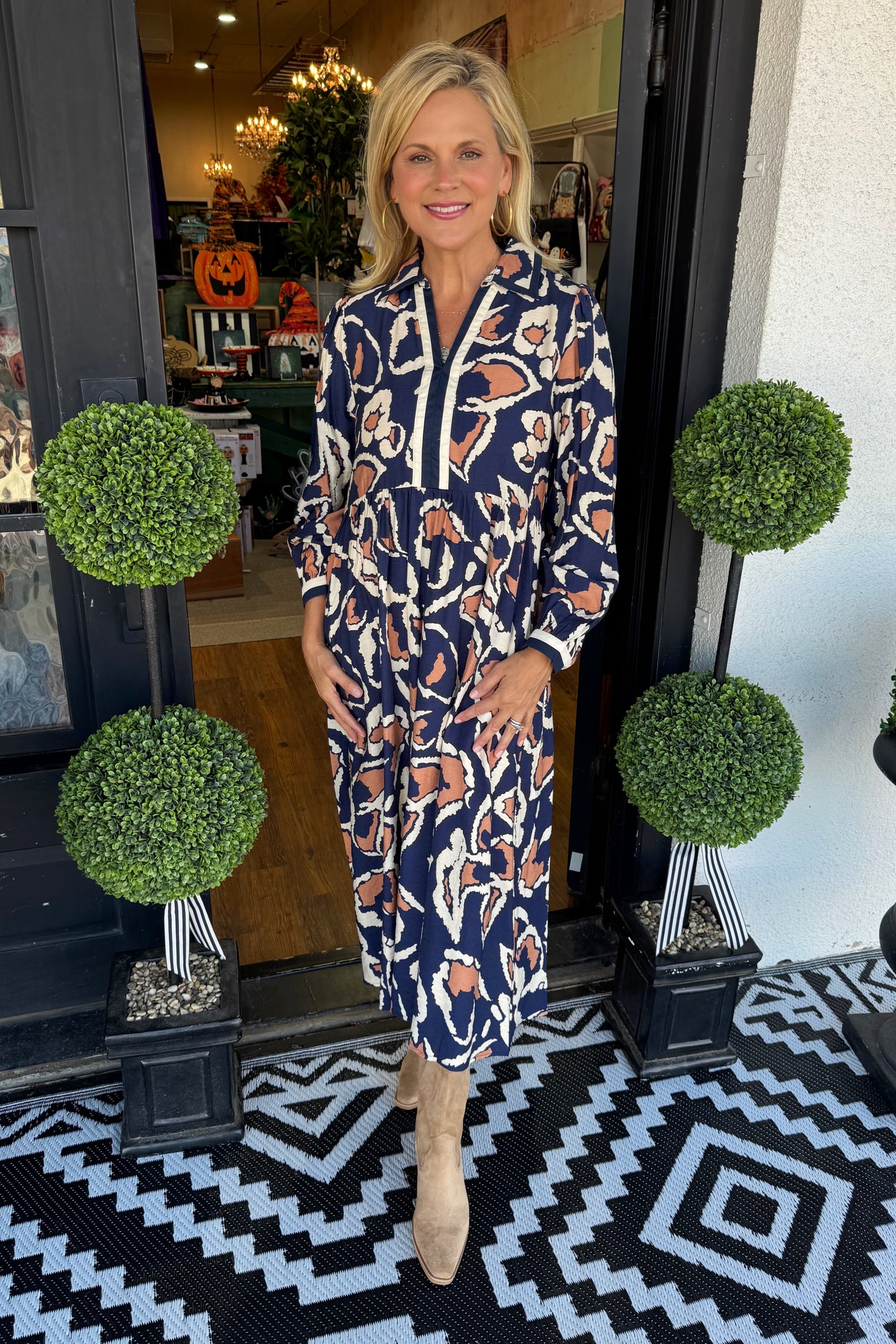 Primrose Dress - Navy