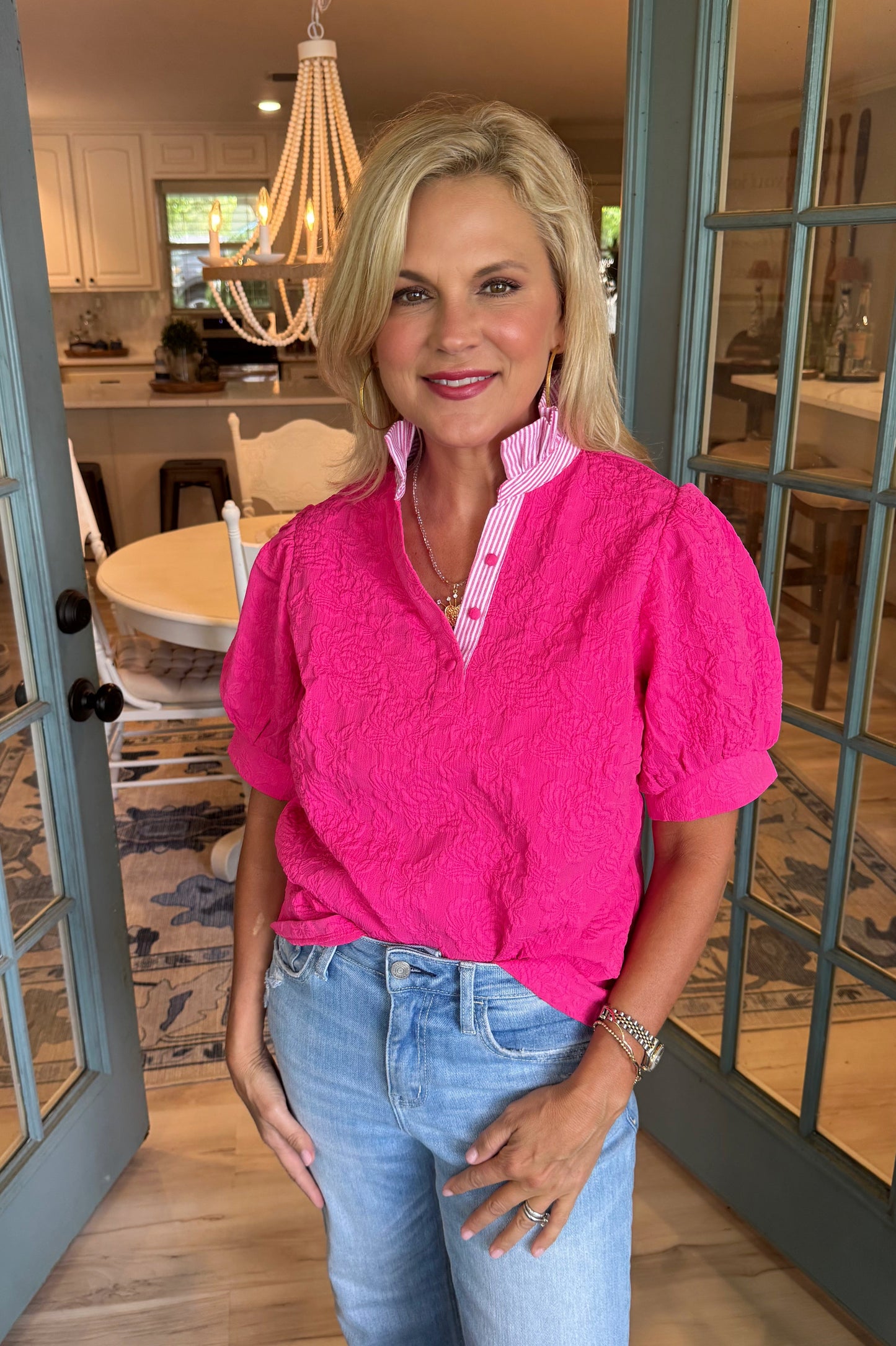 Claire Top - Hot Pink