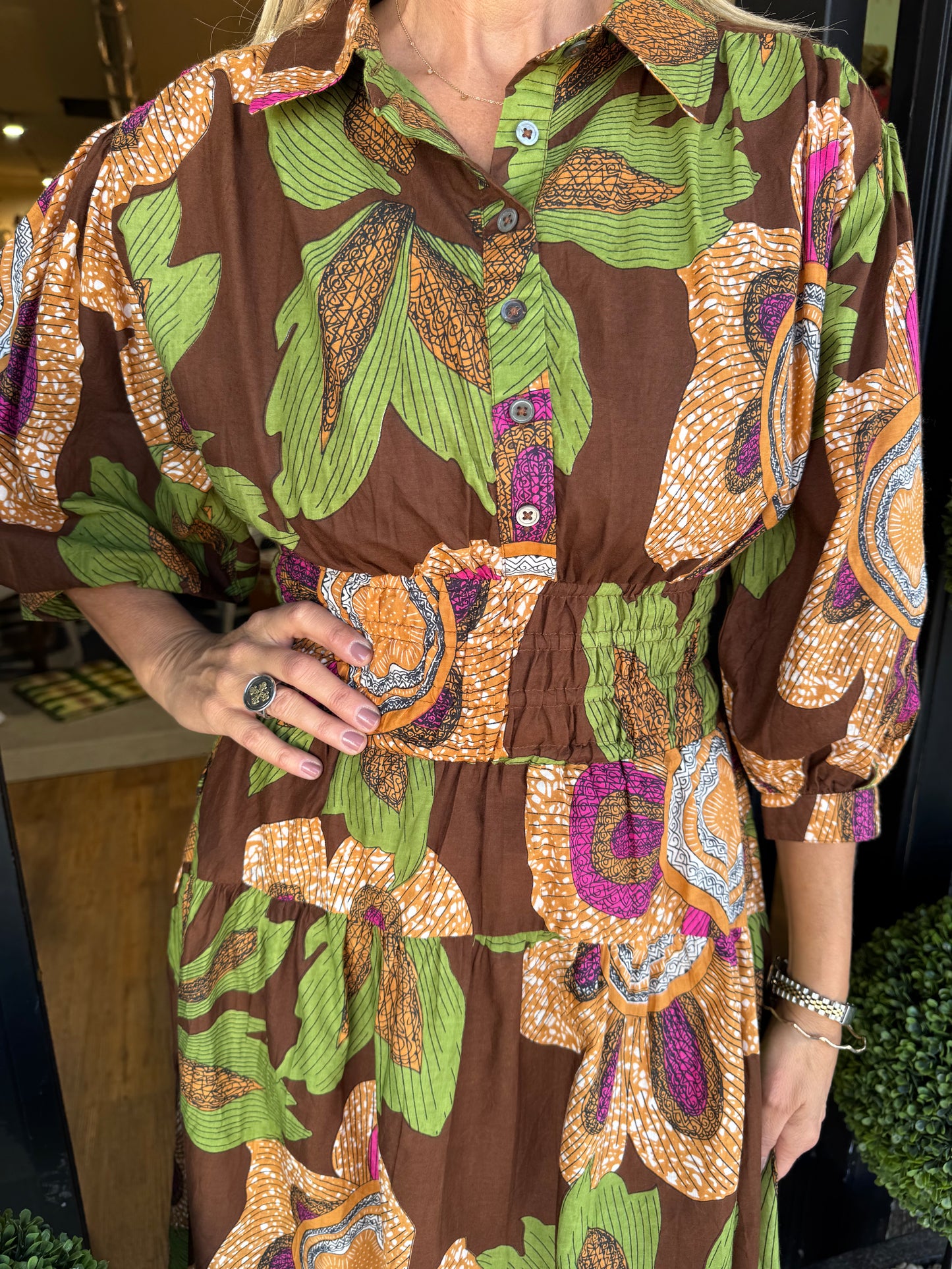 Uncle Frank Big Blooms Dress