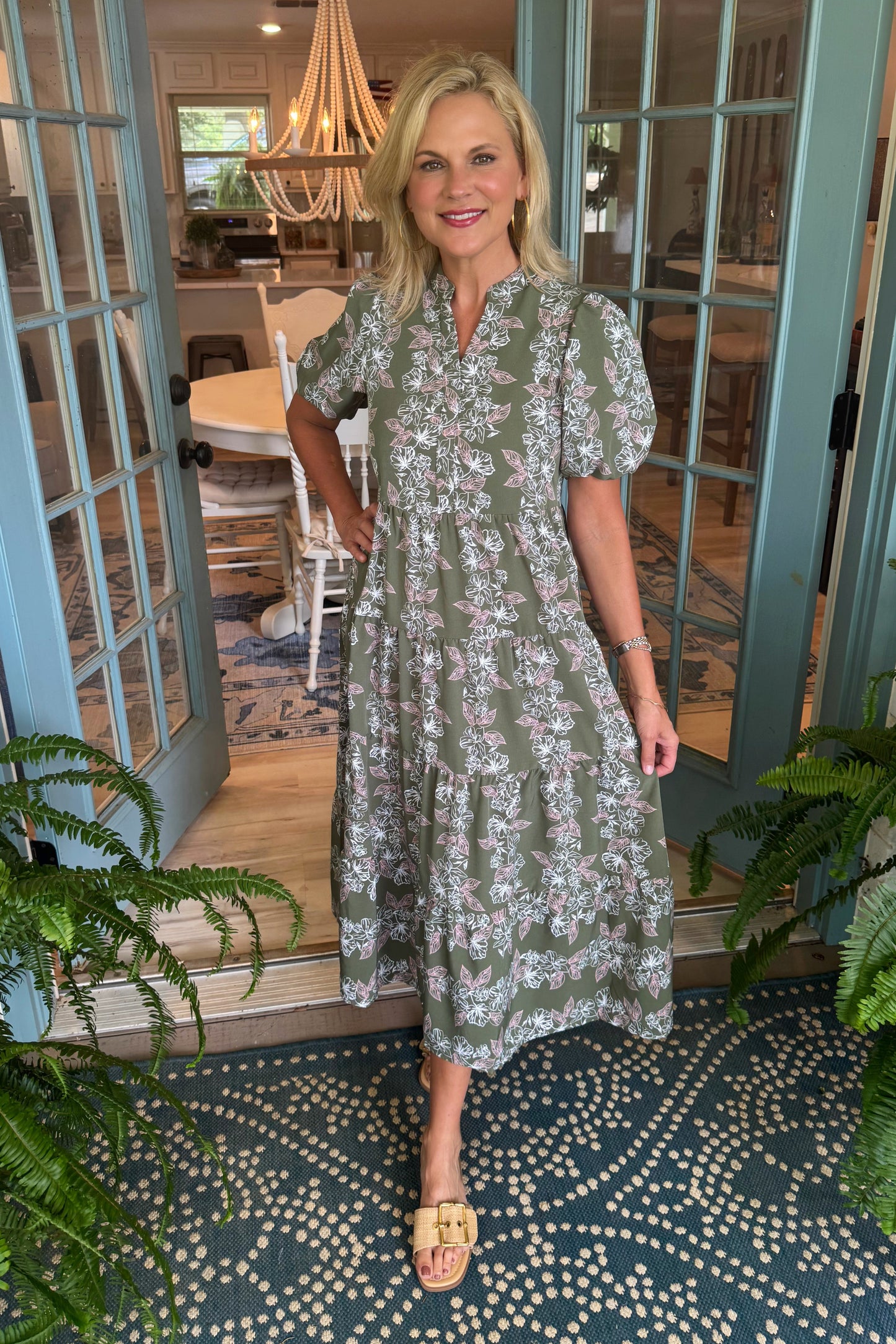 Kinsley Secret Garden Dress - Green