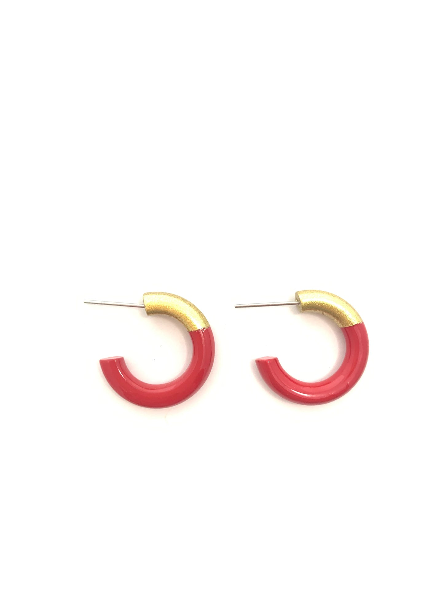 LIZ SM Hoop Earrings- Real Red