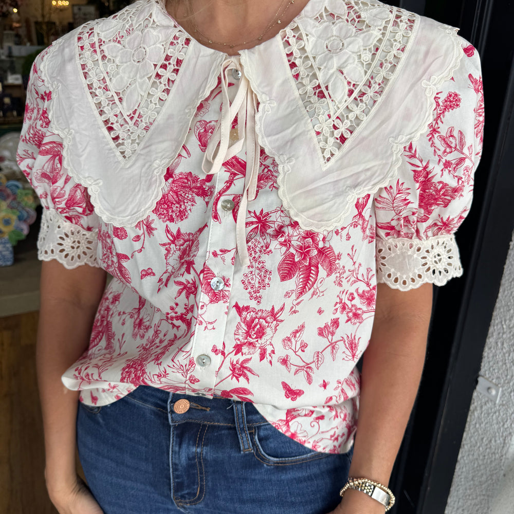 
                  
                    Ivy Floral Top- Magenta
                  
                