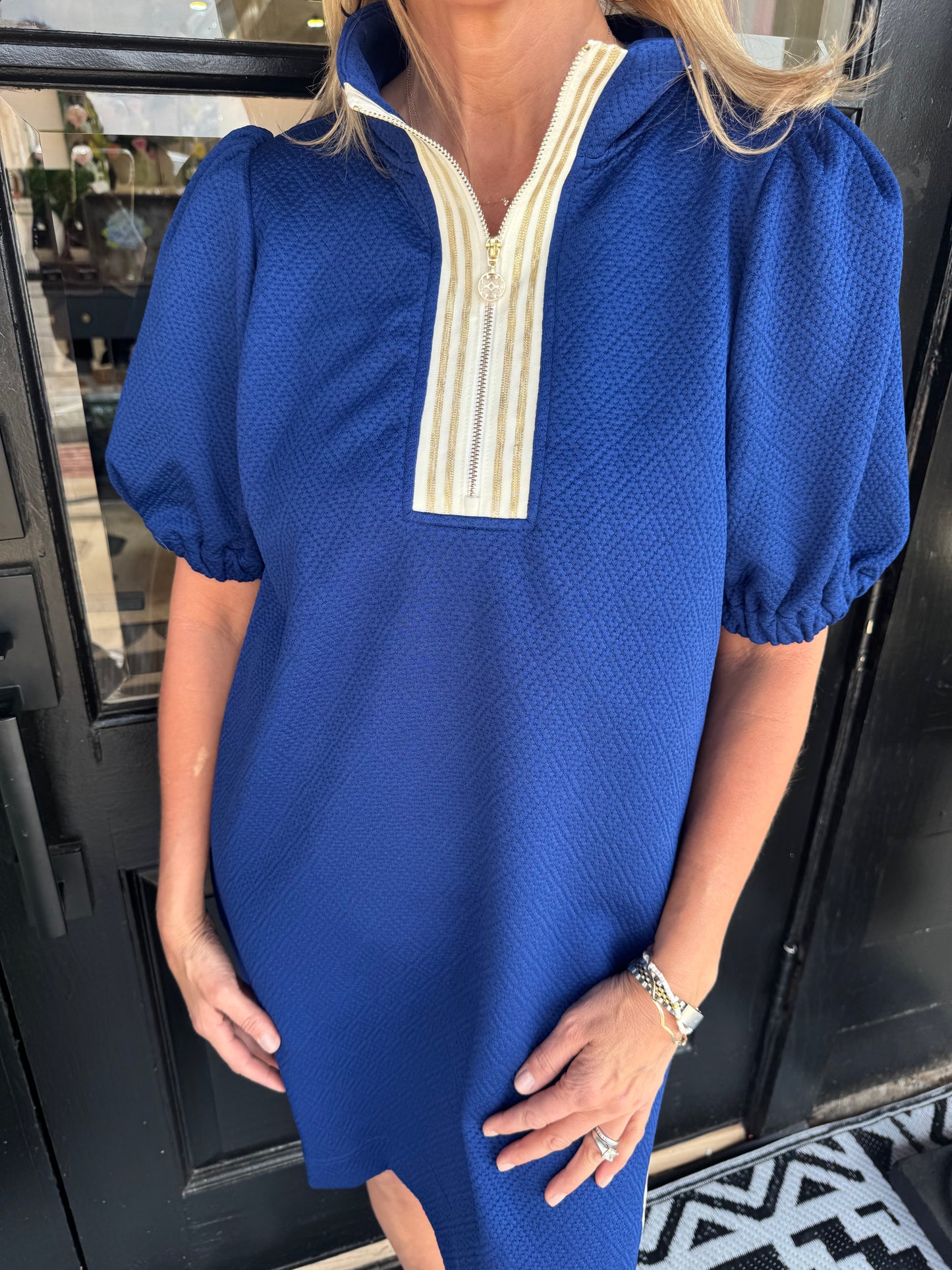 Mary Square Andie Dress Navy