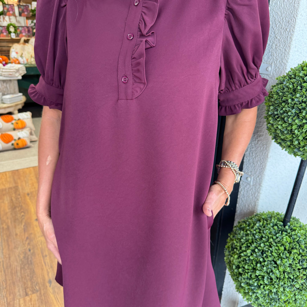 Rosalind Dress - Burgundy