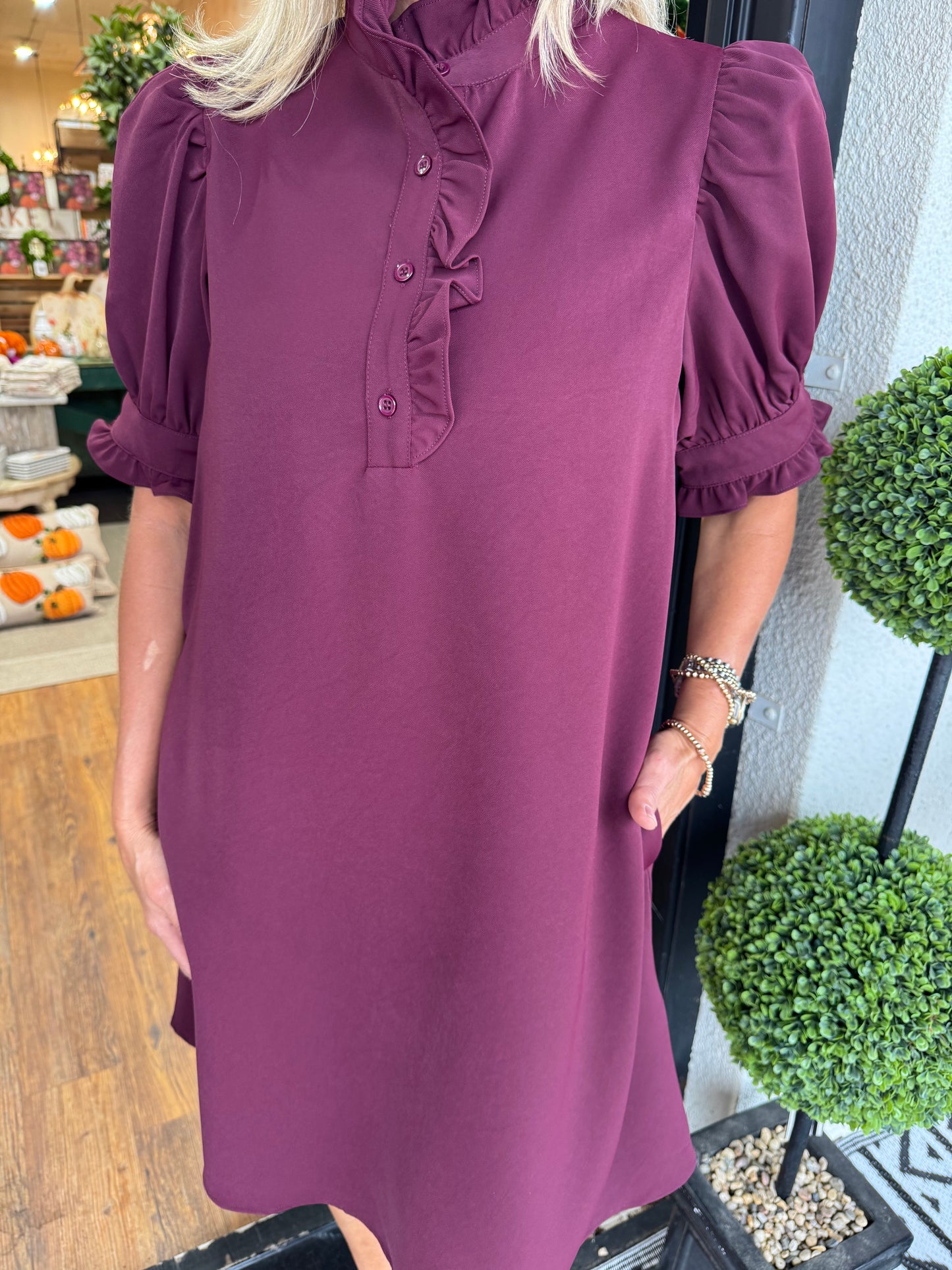Rosalind Dress - Burgundy