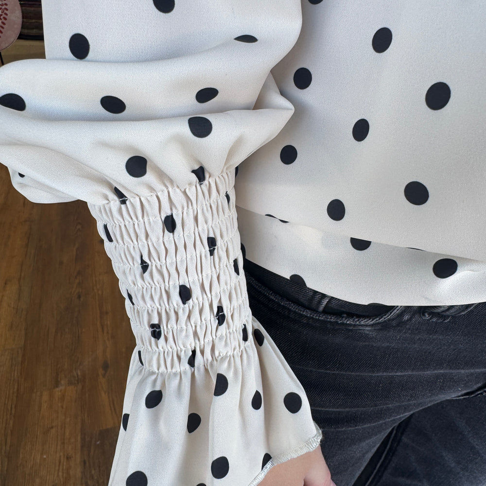 
                  
                    Hallie Polka Dot Blouse
                  
                