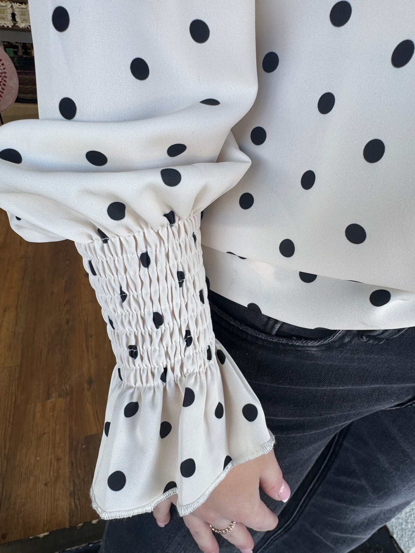 Hallie Polka Dot Blouse